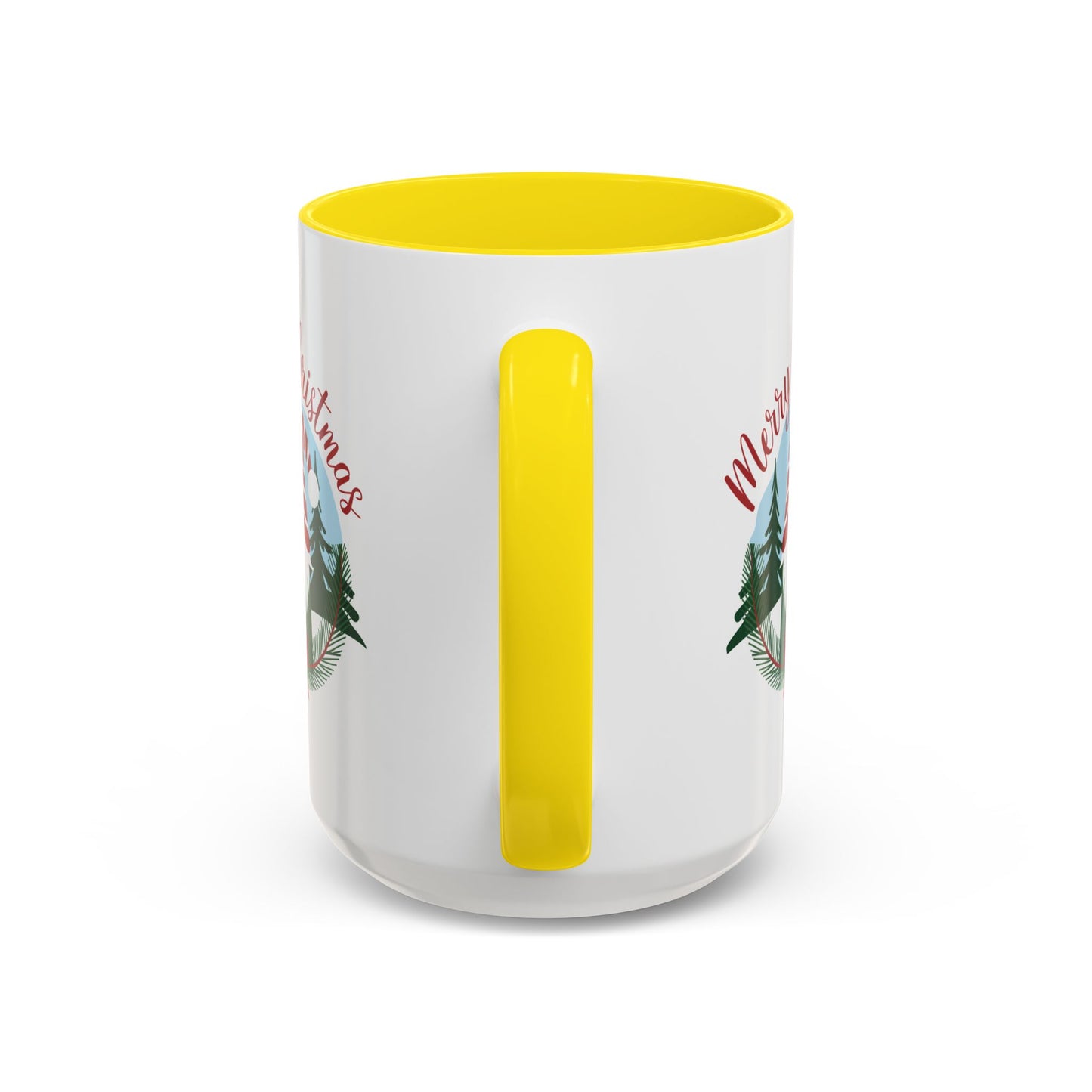 Christmas Mug - Merry Christmas Red Text Gnome Bow Tree