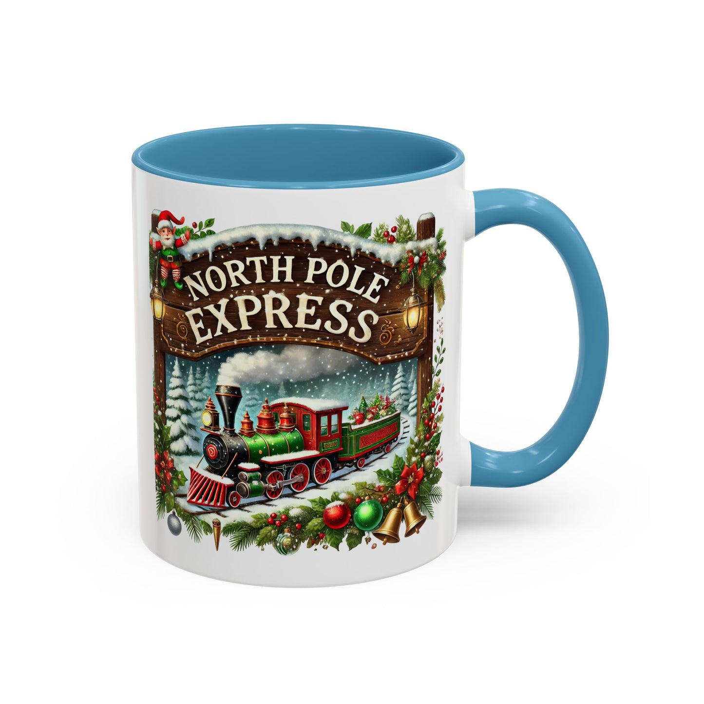 Christmas Mug - North Pole Express Steam Locomotive Ornaments