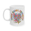 Wellness Mug - Think Happy Thoughts Retro Flowers