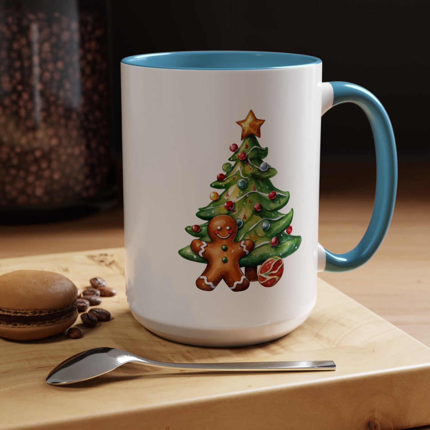 Christmas Mug - Gingerbread Man and Tree