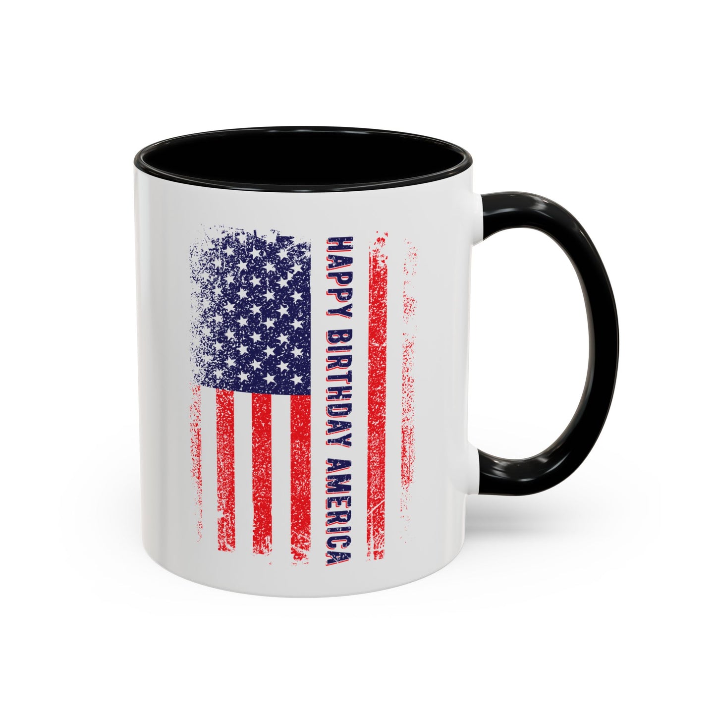 4th of July Mug - Happy Birthday America Flag