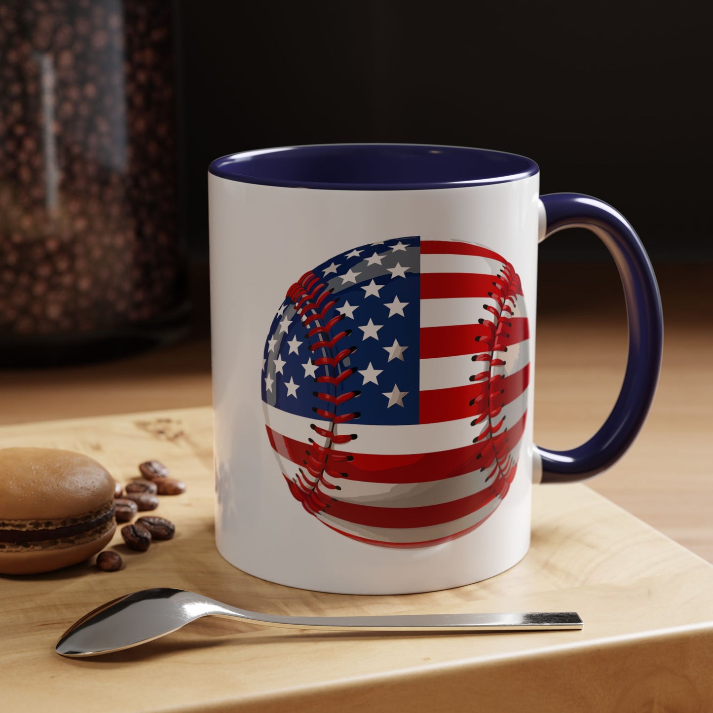 4th of July Mug - Baseball American Flag