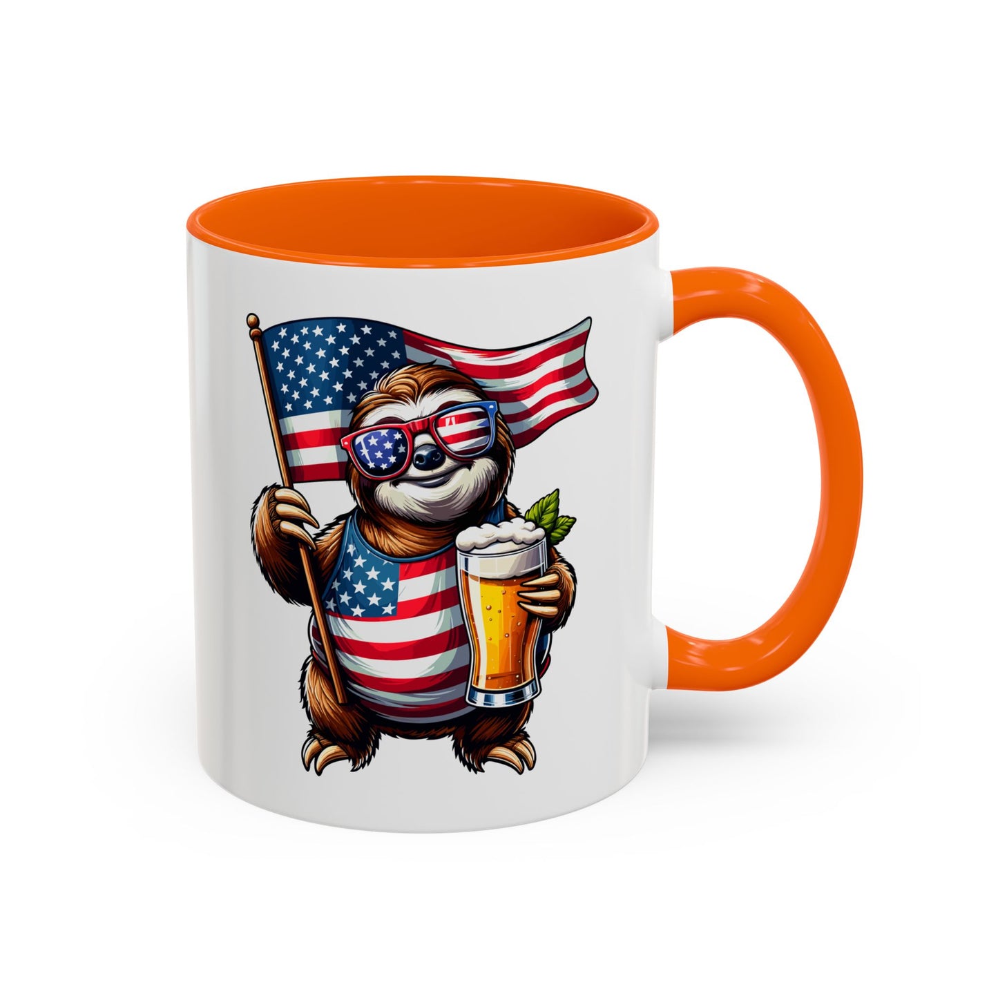 4th of July Mug - Merica Sloth