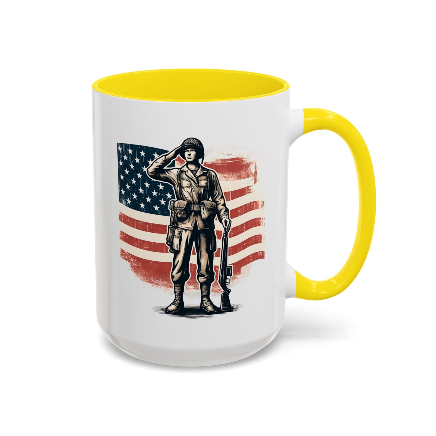 4th of July Mug - American Soldier Flag