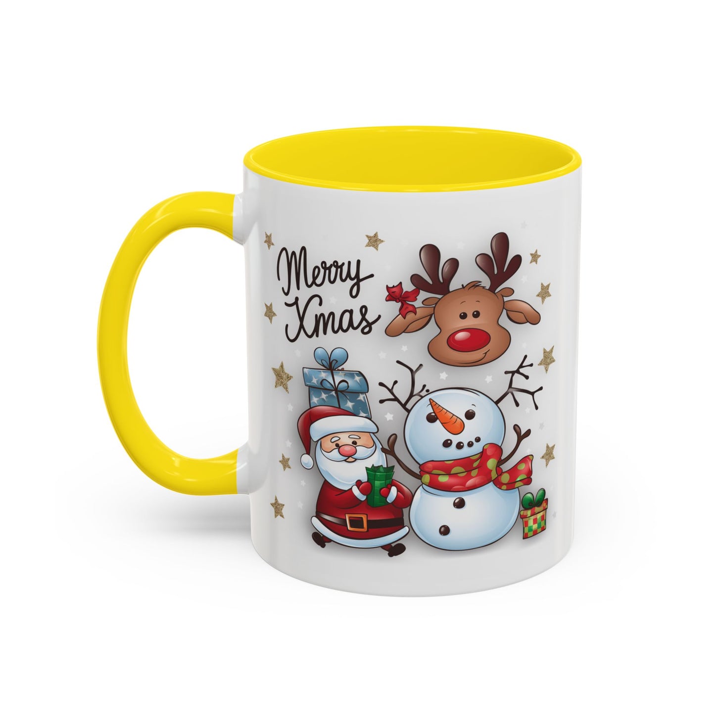Christmas Mug - Merry Xmas Santa Snowman Reindeer