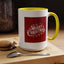 Christmas Mug - Merry Christmas White Text Maroon Background