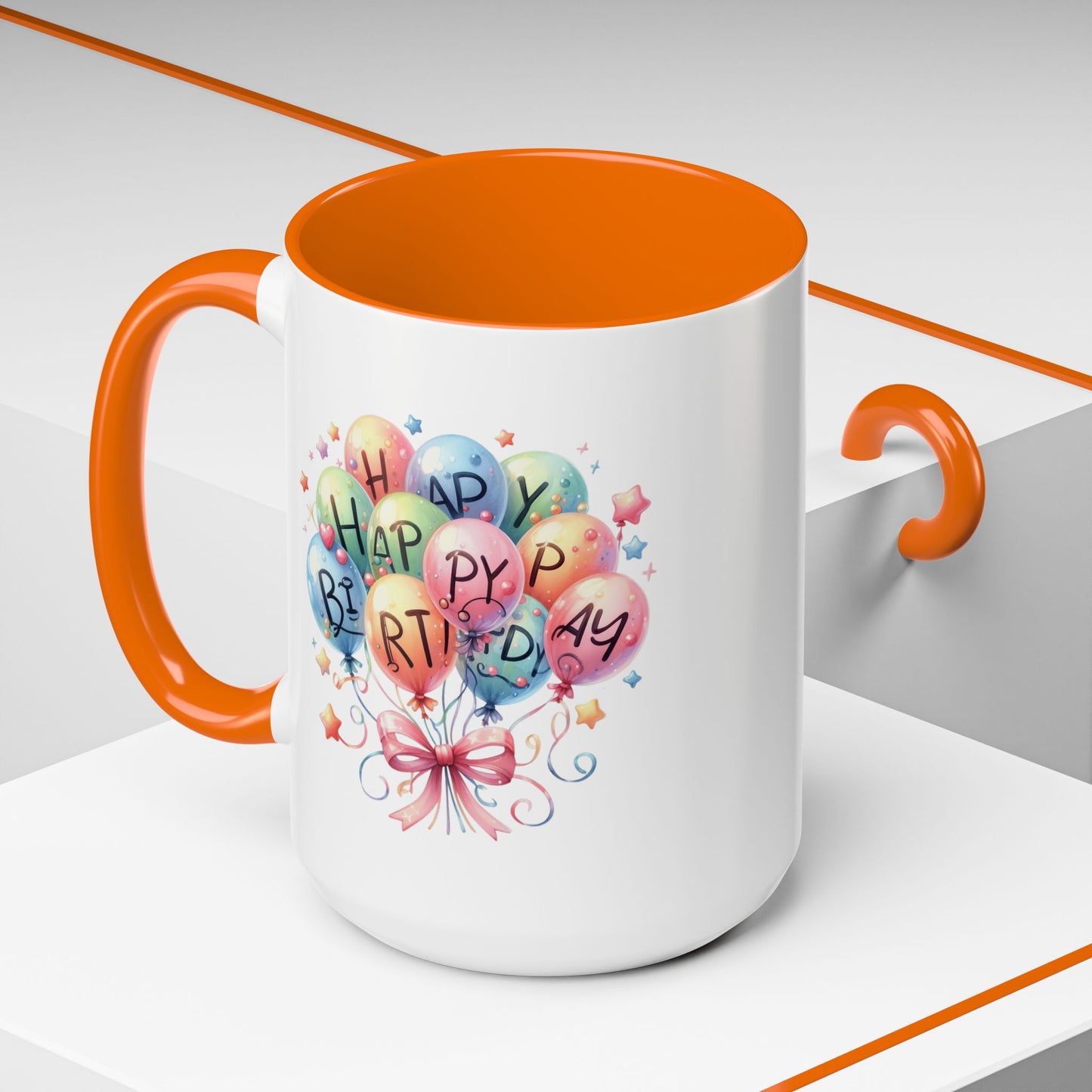 Birthday Mug - Happy Birthday Balloons