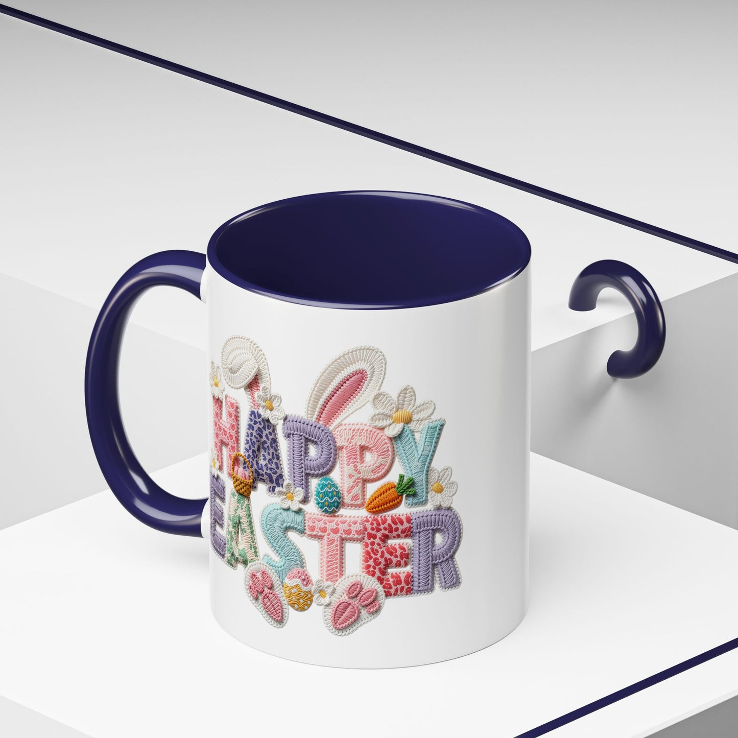 Easter Mug - Happy Easter Latch Yarn