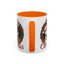 Christmas Mug - Merry Christmas Red Text Cat Presents Wreath