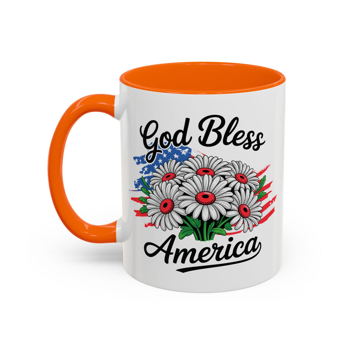 4th of July Mug - God Bless America Daisies