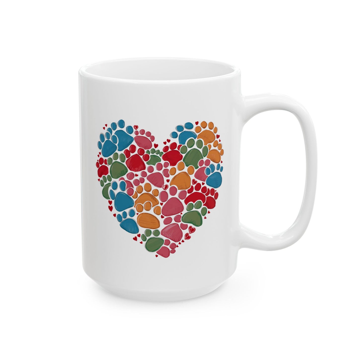 Animal Mug - Dog Paws Heart