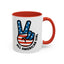 4th of July Mug - All American Girl Peace Sign