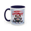 Christmas Mug - Merry Christmas Red Text Puppy Green Top 2