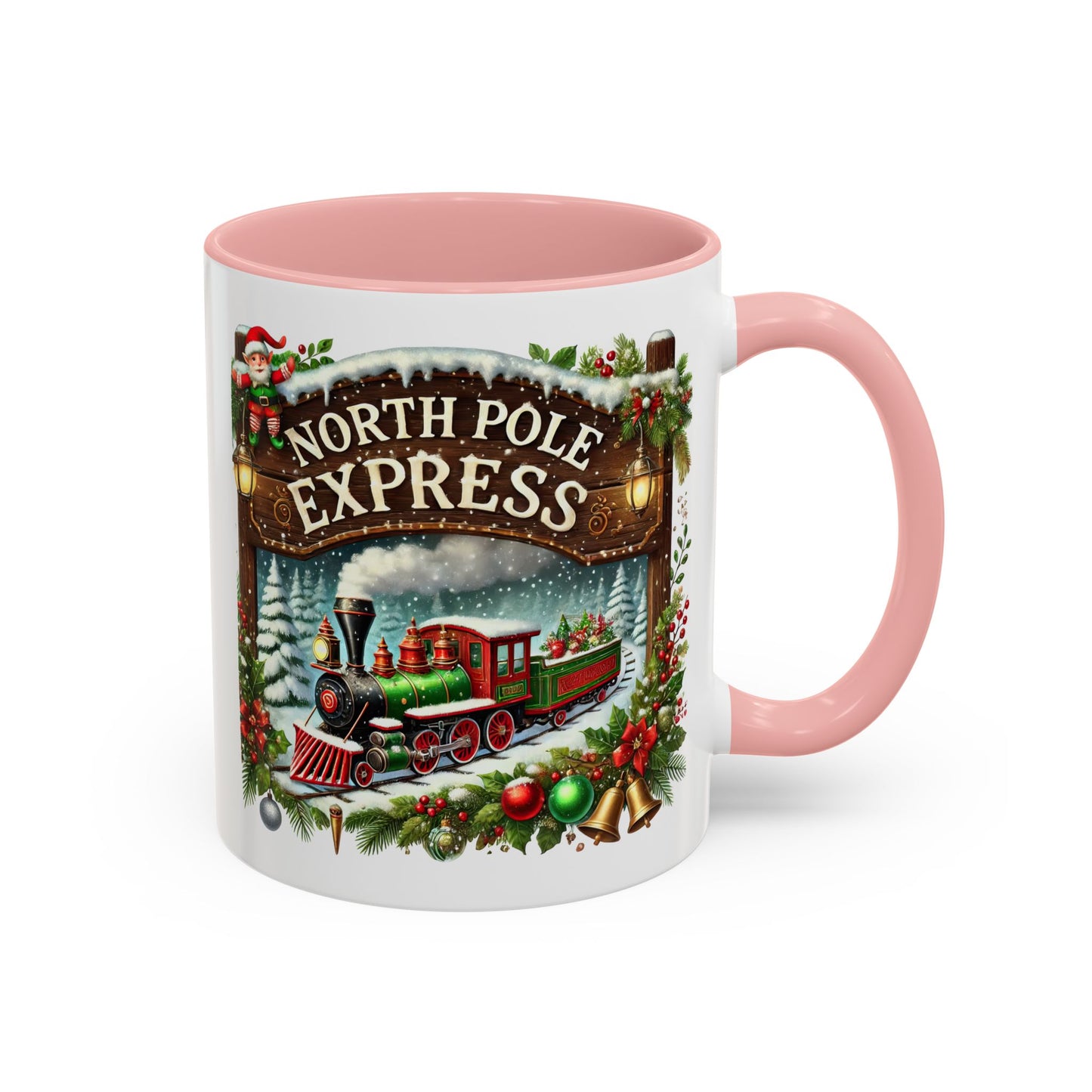 Christmas Mug - North Pole Express Steam Locomotive Ornaments