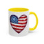 4th of July Mug - Heart American Flag
