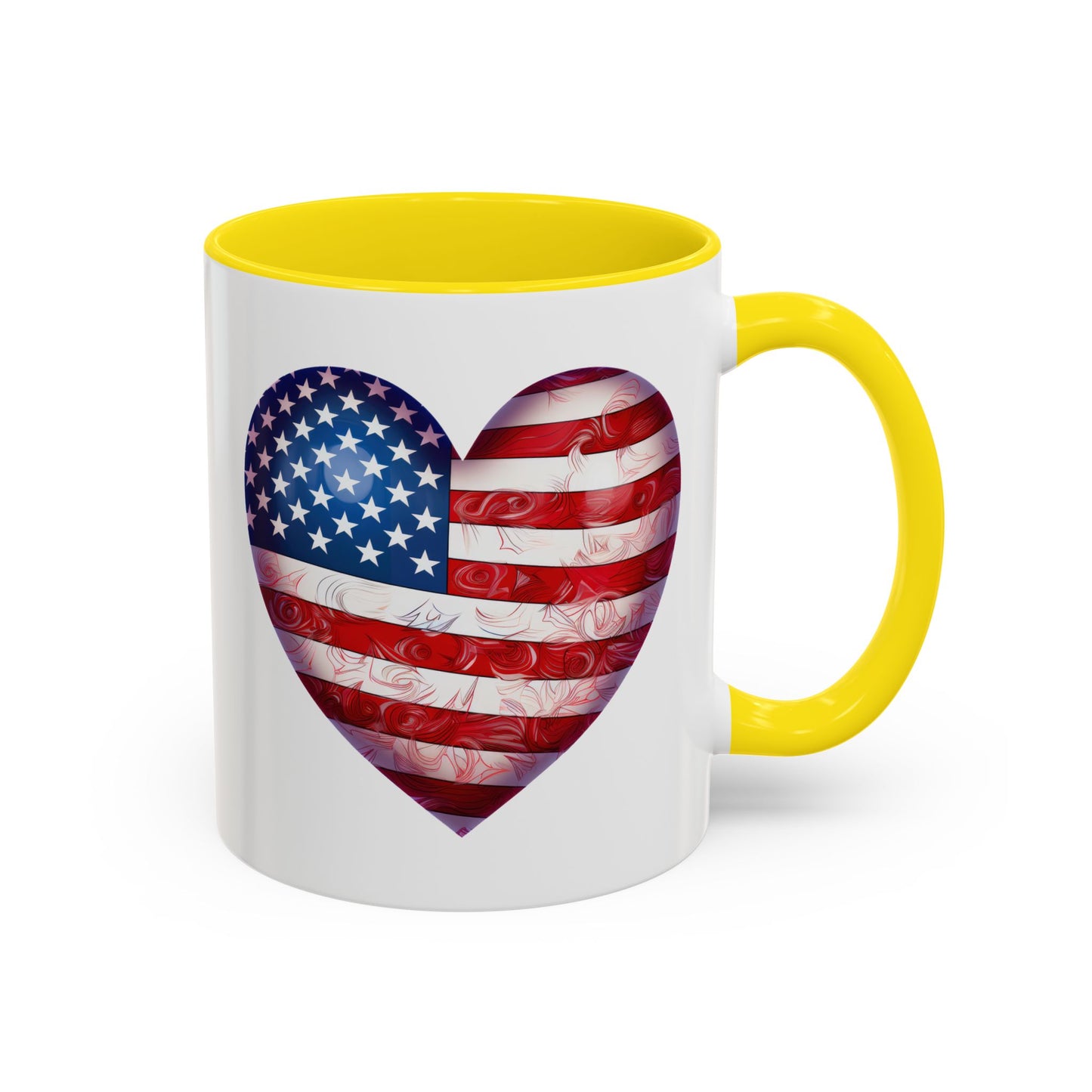 4th of July Mug - Heart American Flag
