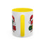 Christmas Mug - Merry Christmas Red Yellow & Blue Text Red Hats