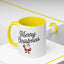 Christmas Mug - Merry Christmas Black Text Santa Present