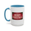 Christmas Mug - Merry Christmas Cream Text Maroon Background