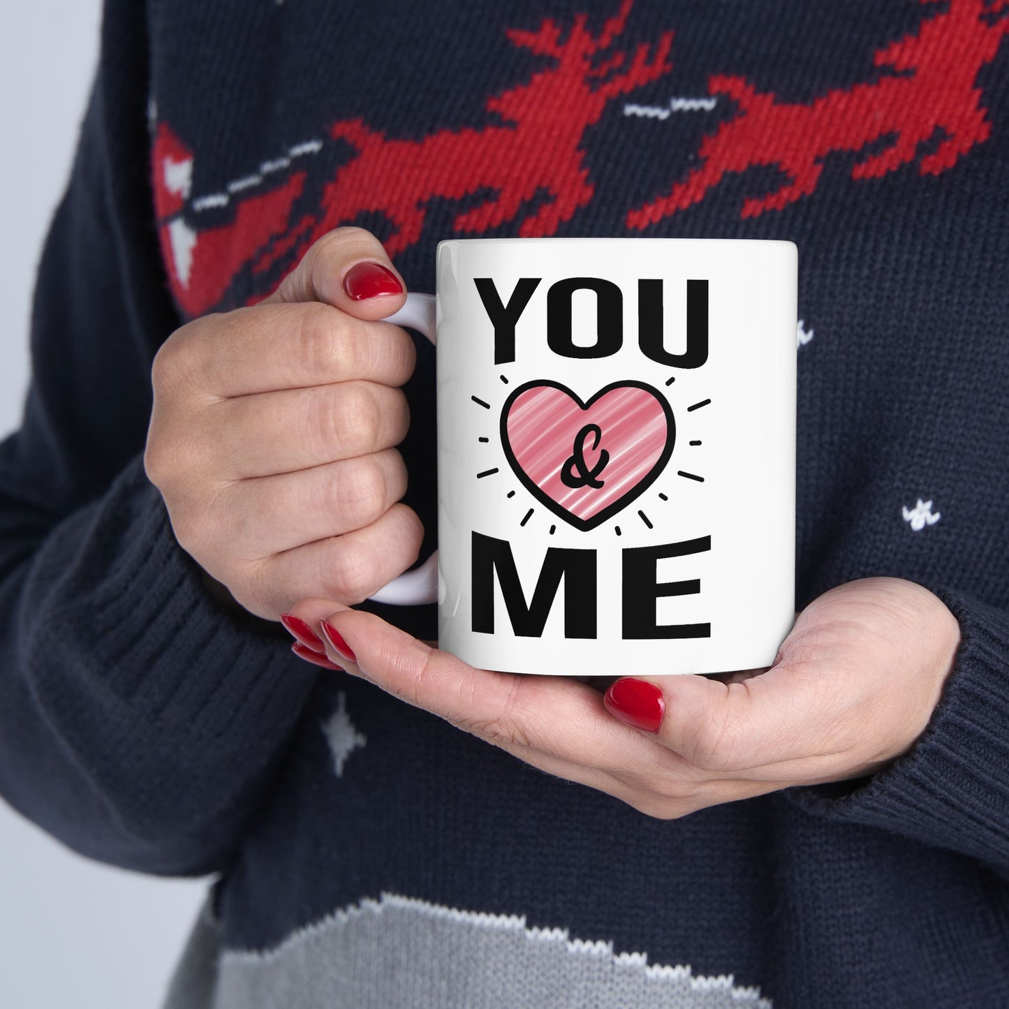 Anniversary Mug - You and Me Pink Heart