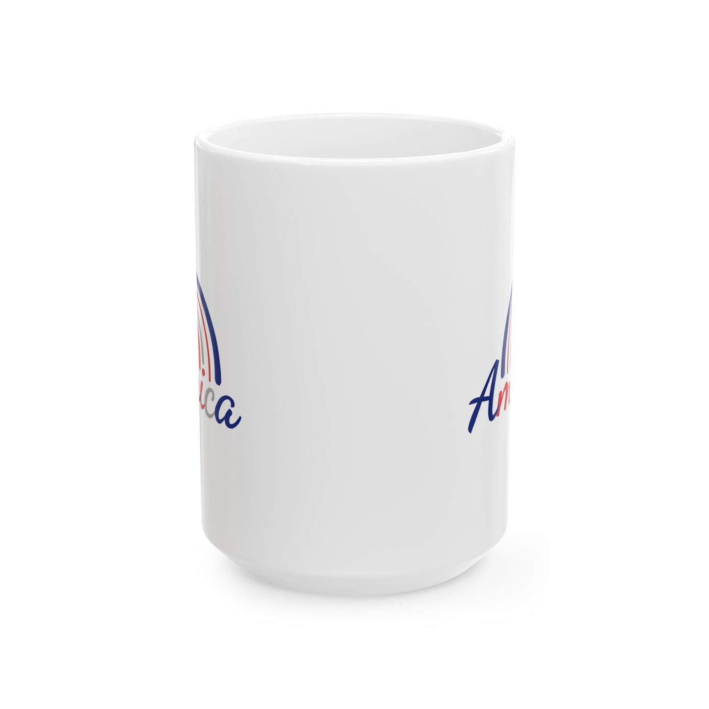 4th of July Mug - America Patriotic Rainbow