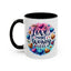 Wellness Mug - Love More Worry Less Circle