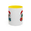 Christmas Mug - Merry Christmas Green Red Yellow and Blue Text Red Hats