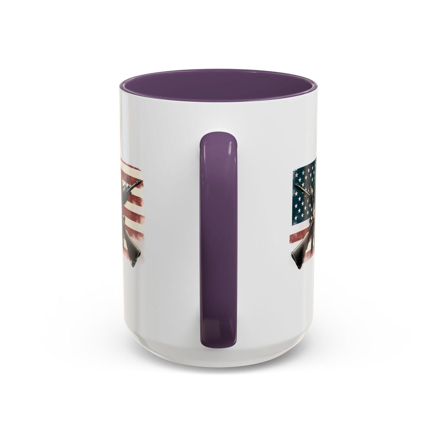 4th of July Mug - Skull Guns Flag