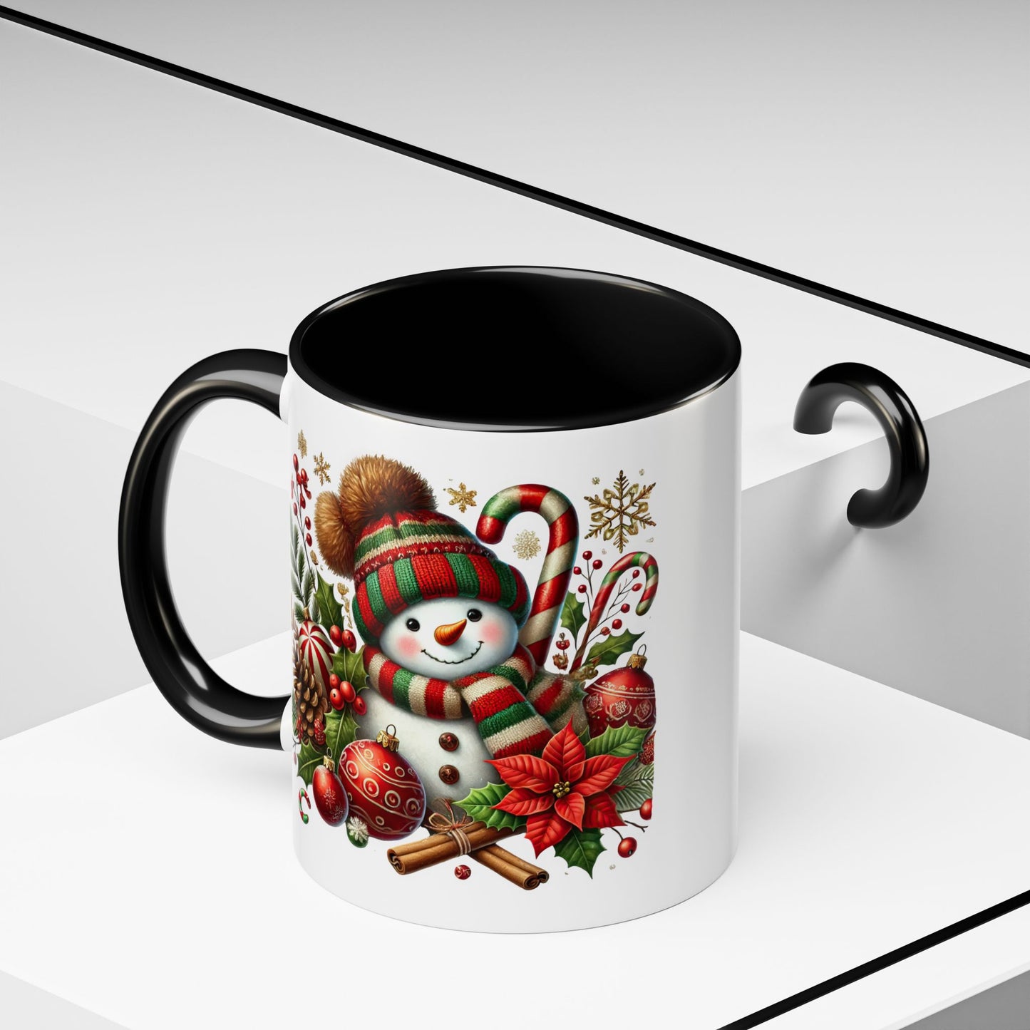 Christmas Mug - Red and Green Snowman 2