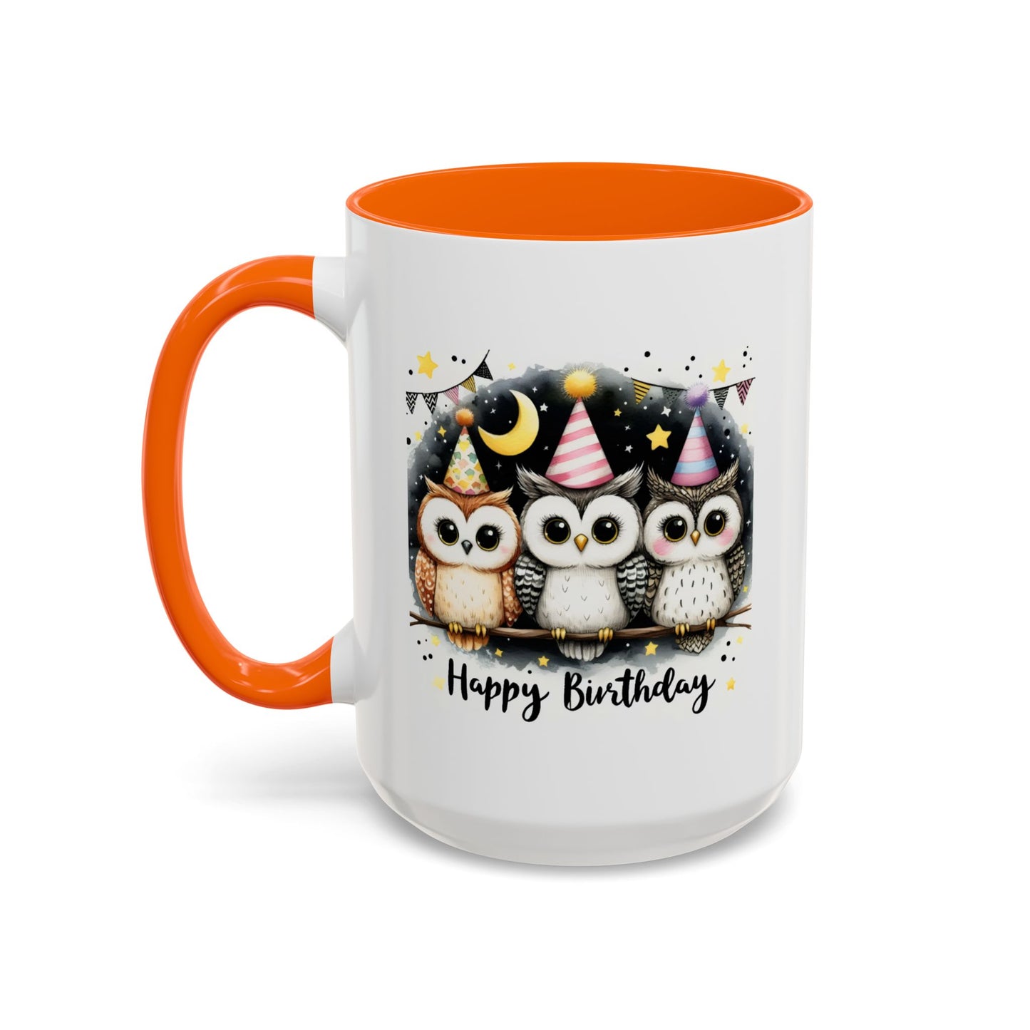 Birthday Mug - Happy Birthday Owls