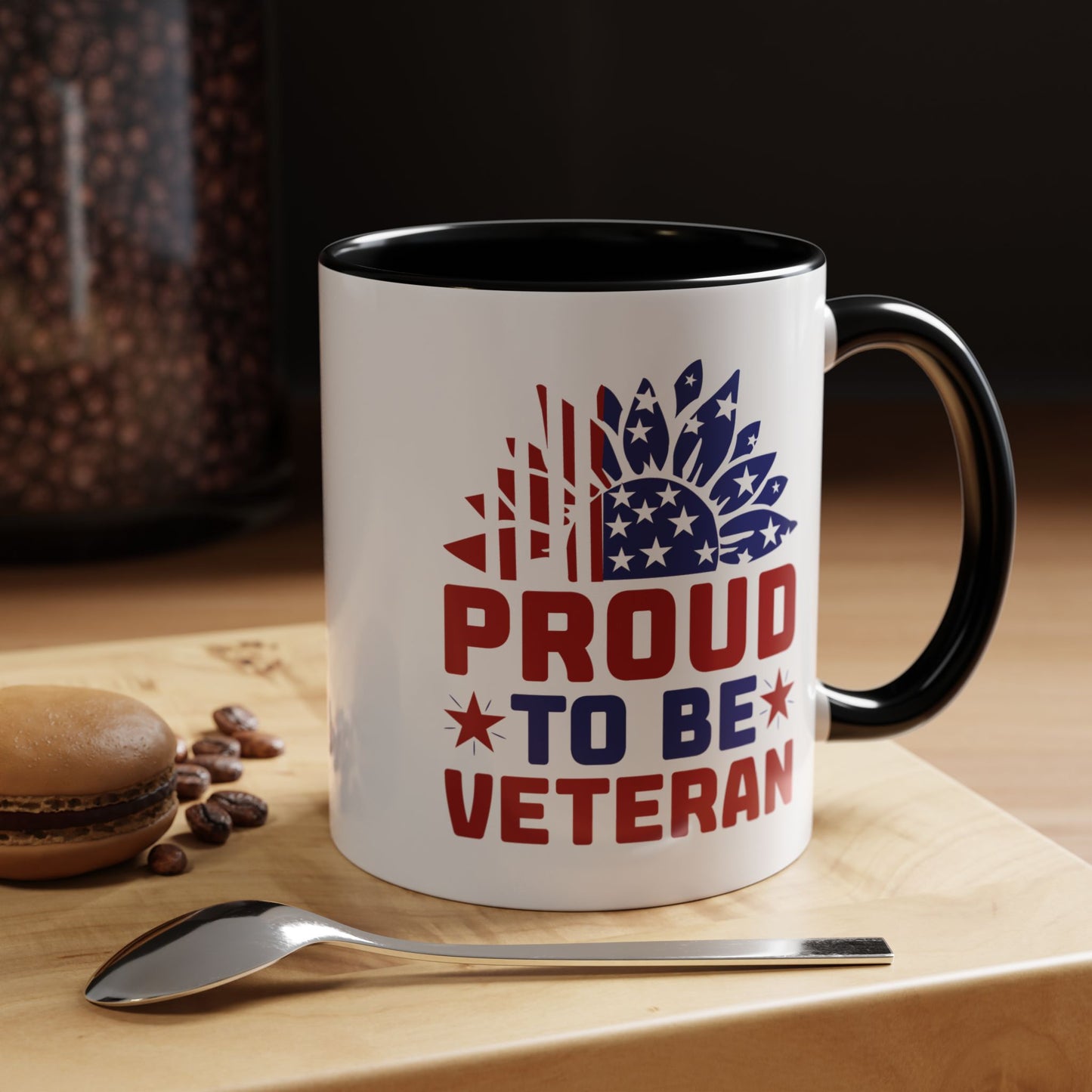 4th of July Mug - Proud to Be a Veteran Sunflower