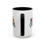 Christmas Mug - Merry Christmas Green & Red Text Santa Present