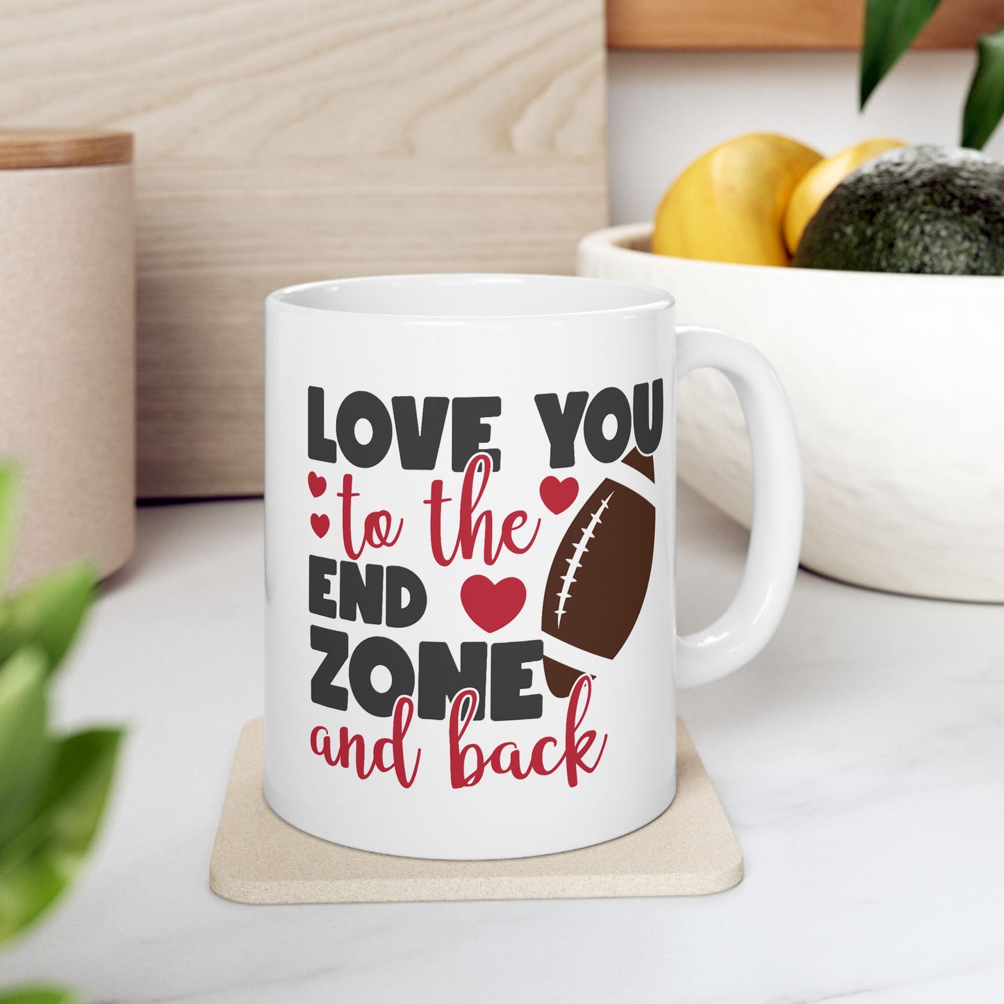 Valentine's Day Mug - Love You To The End Zone