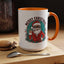 Christmas Mug - Merry Christmas Black & Red Text Cool Santa