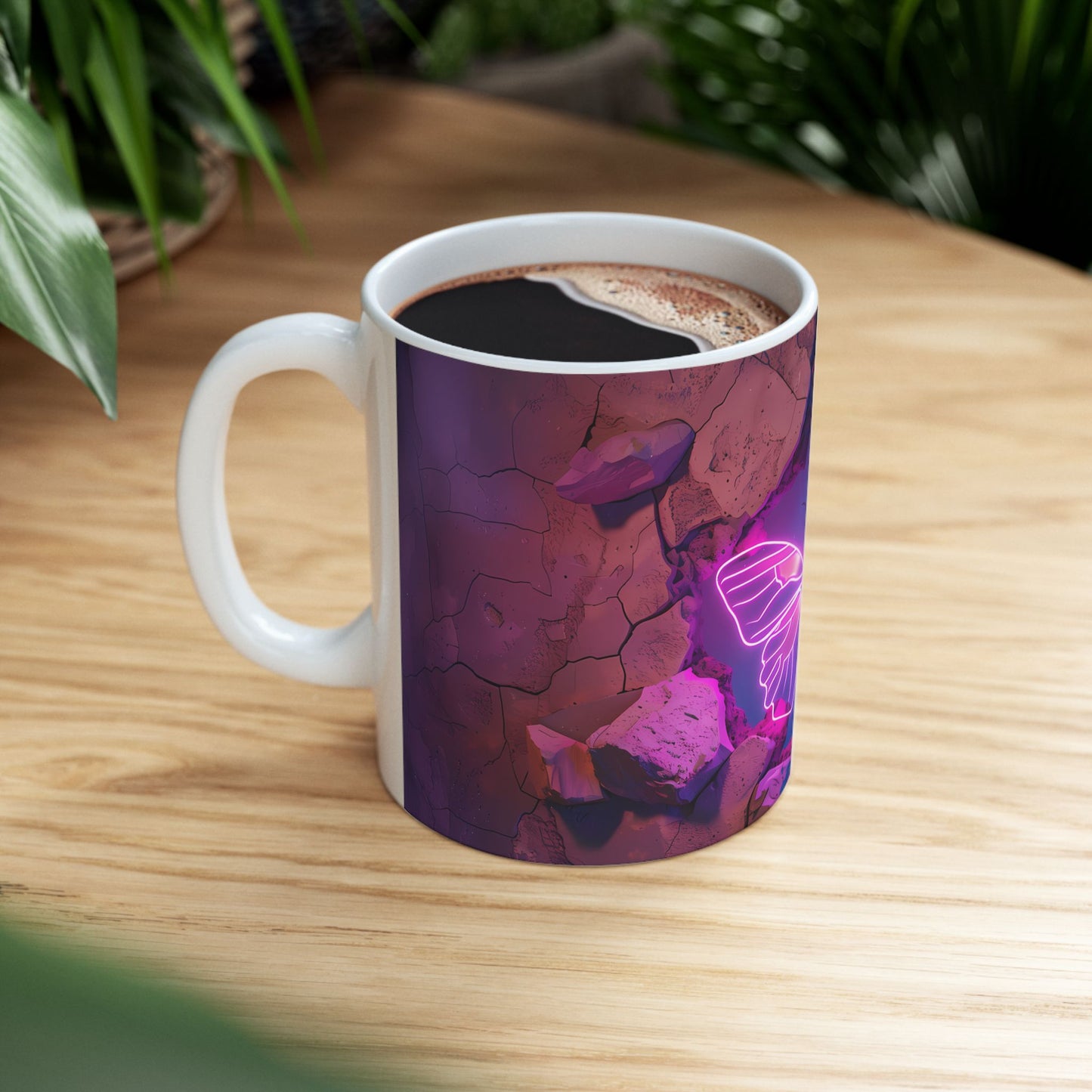 Artistic Mug - Neon Butterfly