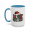 Christmas Mug - Merry Christmas Red Green & White Graffiti Hat