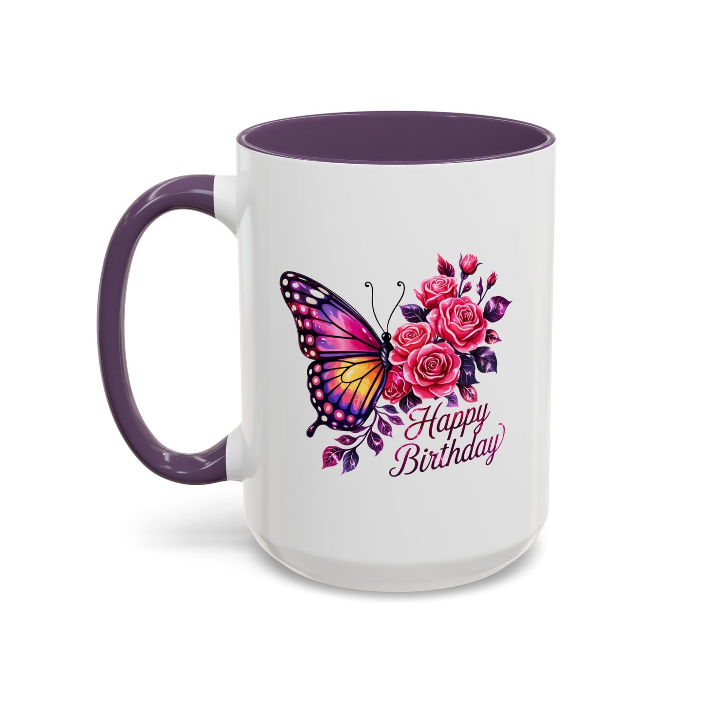 Birthday Mug - Butterfly Flowers