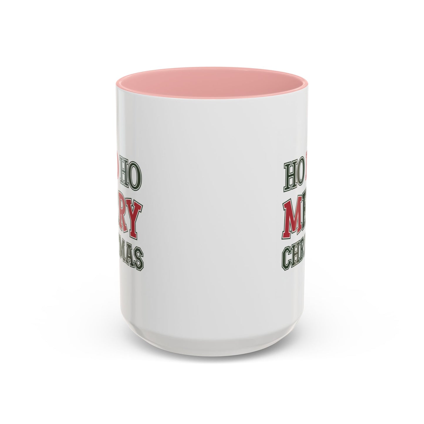 Christmas Mug - Ho Ho Ho Merry Christmas Green & Red Text 2