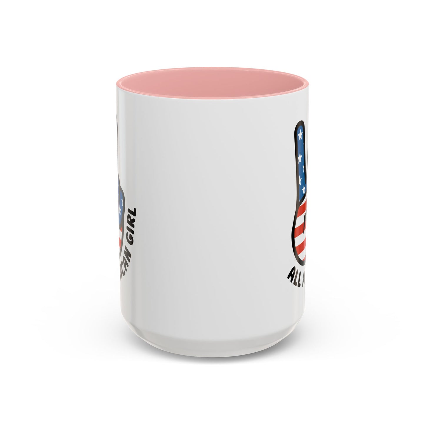 4th of July Mug - All American Girl Peace Sign
