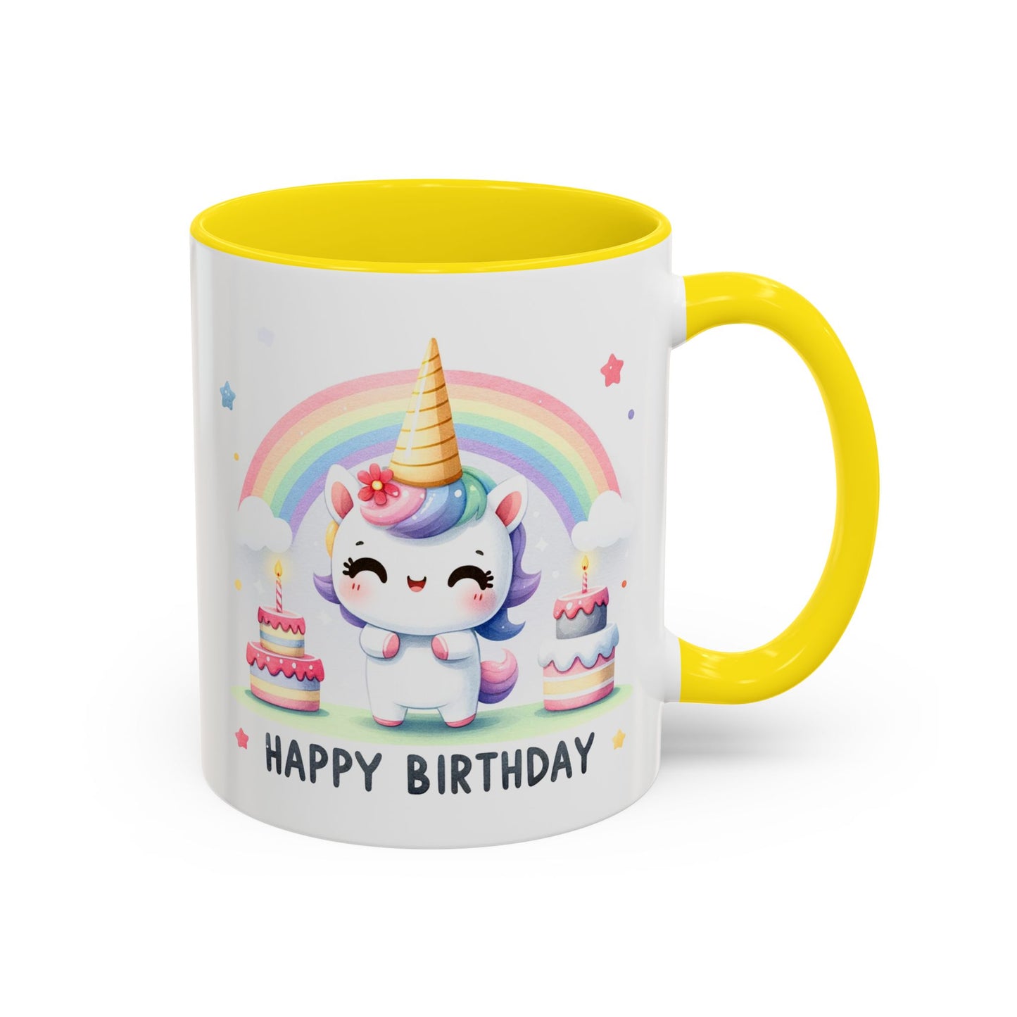 Birthday Mug -  Unicorn With Cakes