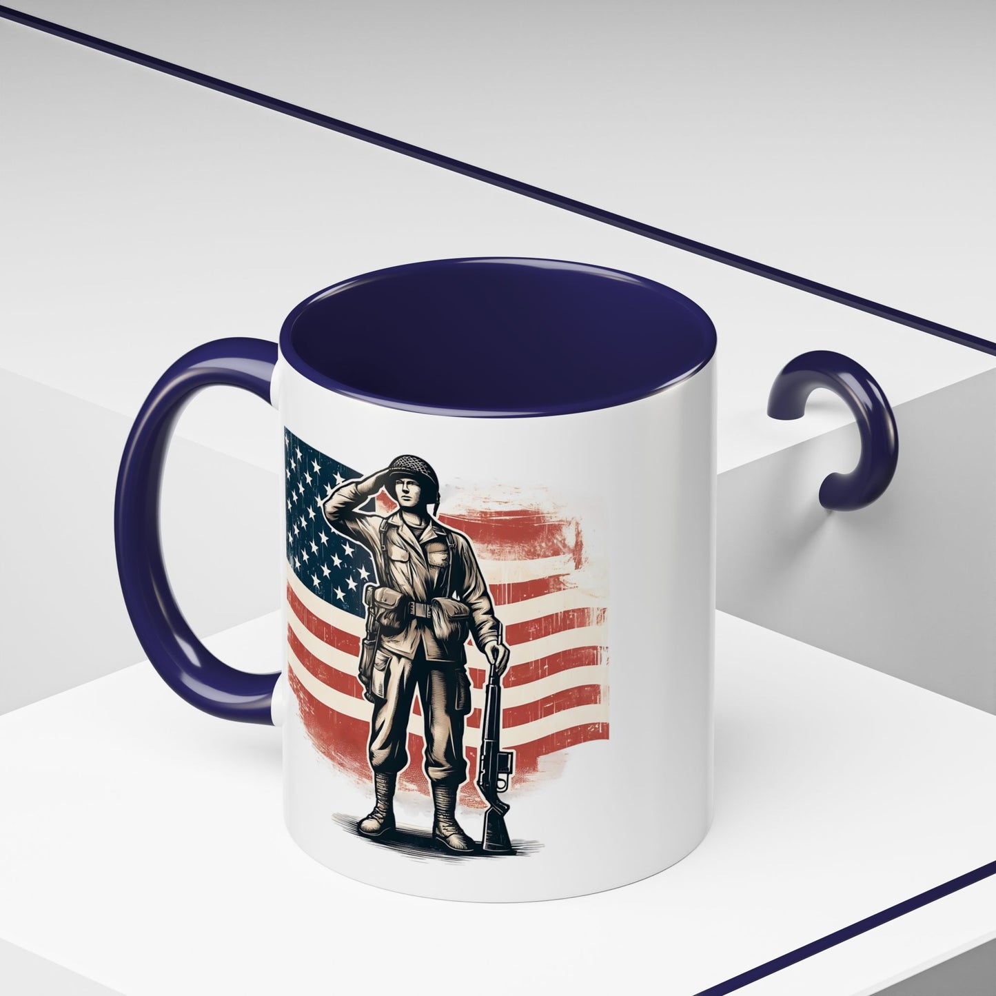 4th of July Mug - American Soldier Flag