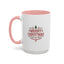 Christmas Mug - Merry Christmas Maroon Text Tree Star