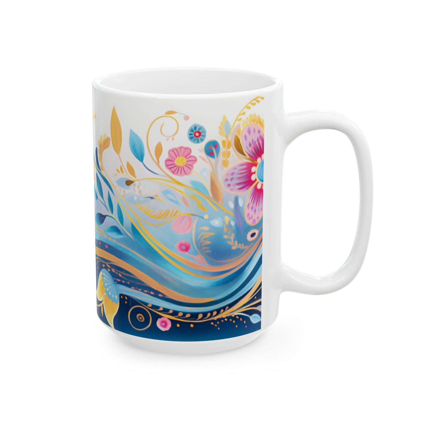 Artistic Mug - Flowing Flowers
