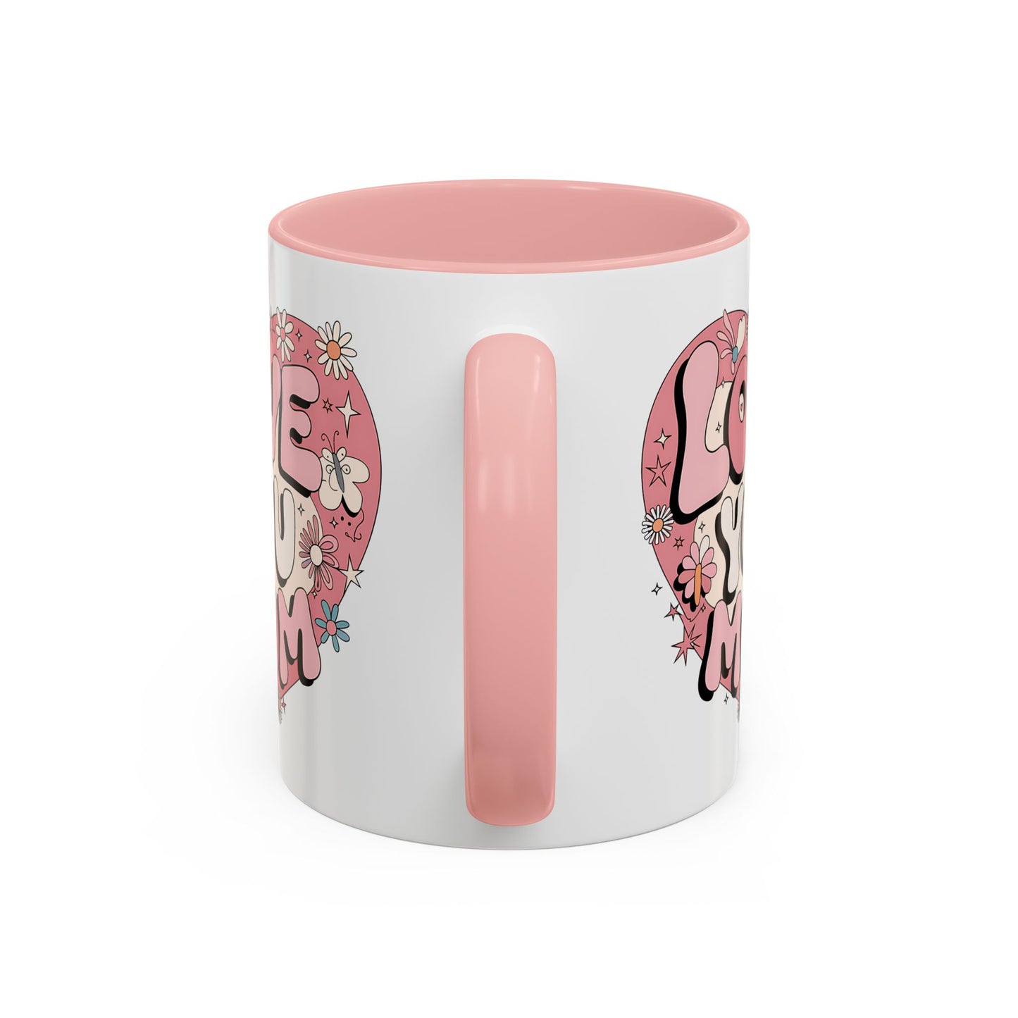 Mother's Day Mug - Love You Mom Retro Heart