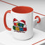 Christmas Mug - Merry Christmas Red Yellow & Blue Text Red Hats