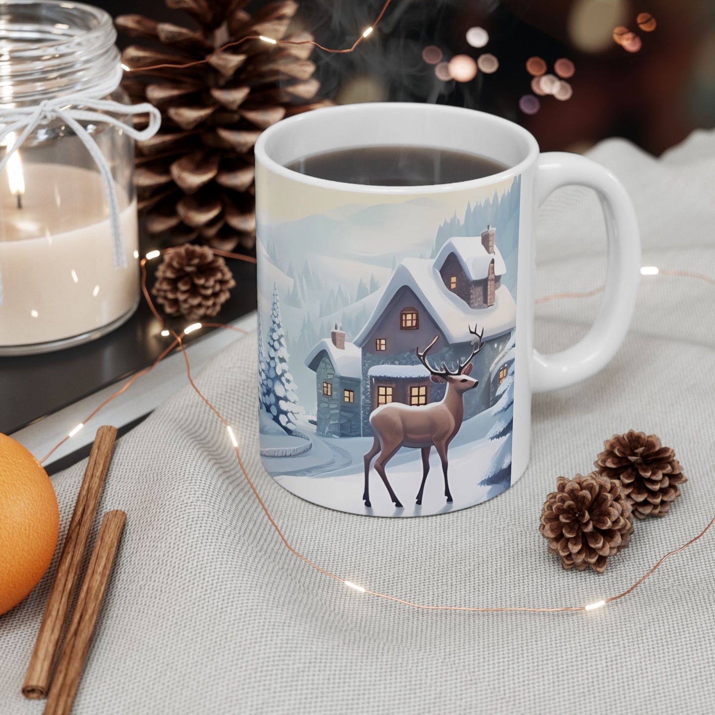 Christmas Mug - Snowy Landscape Wrap