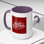 Christmas Mug - Merry Christmas White Text Maroon Background