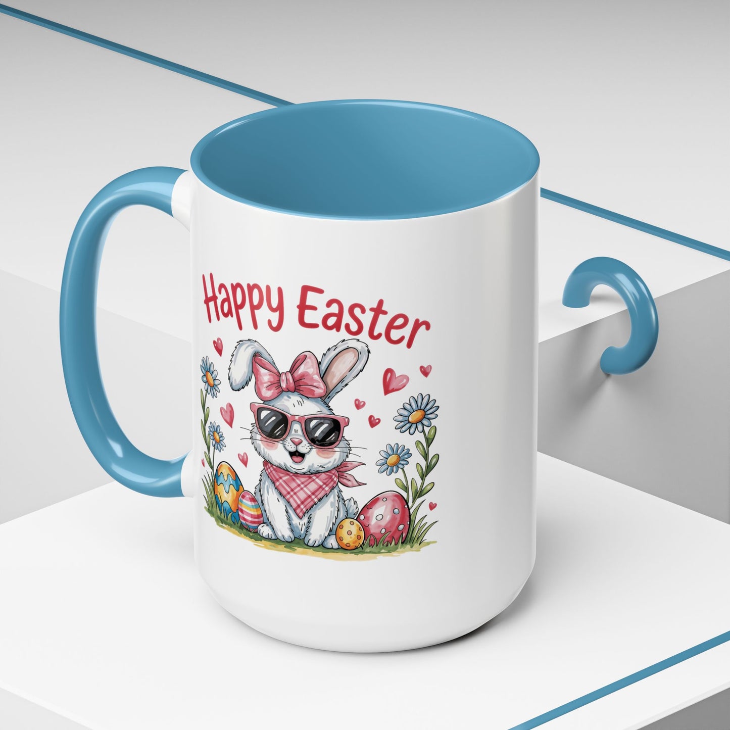 Easter Mug - Happy Easter Cool Bunny
