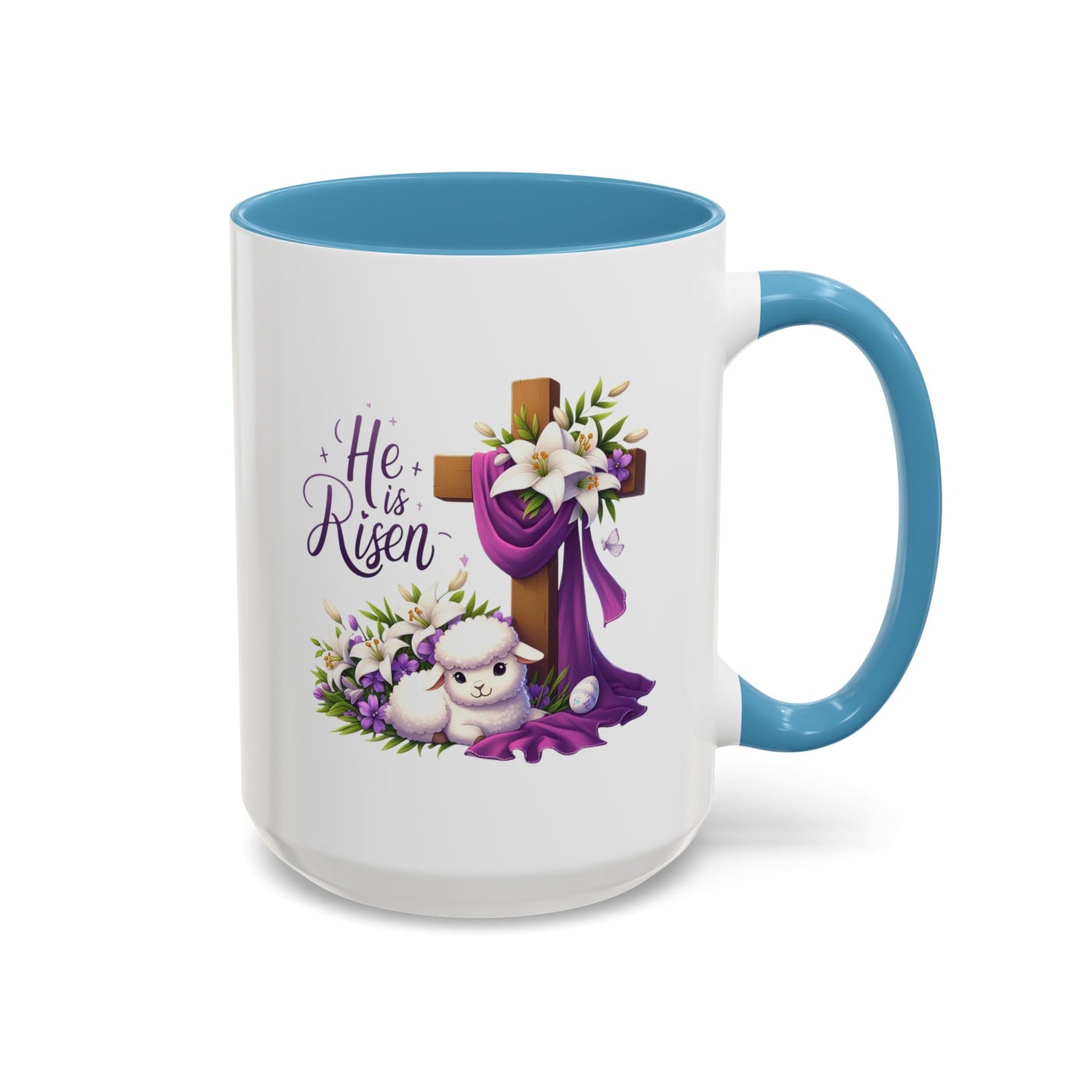 Easter Mug - He Is Risen Cross