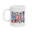 4th of July Mug - Patriotic Floral America
